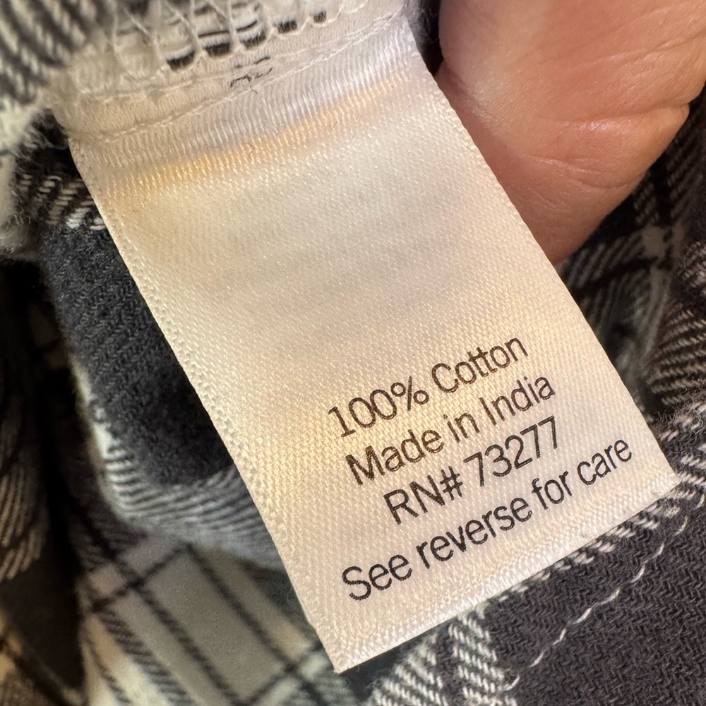 SO Good For Life Plaid Dark Gray, Gray White Flannel Women's Plus Size Sz 1X NWT - Picture 9 of 9